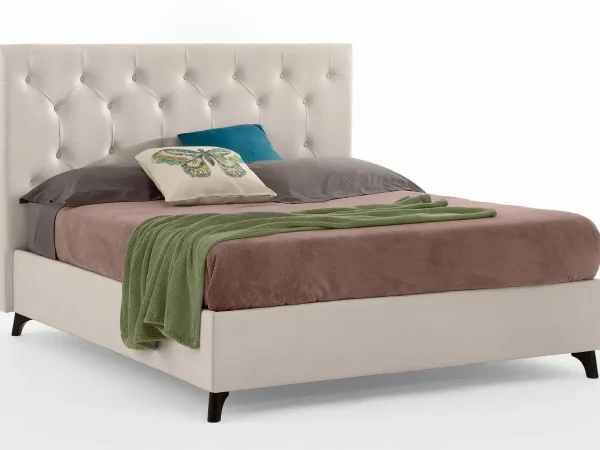 Letto classico Mayra singolo/matrimoniale in tessuto - foto 1 di 4