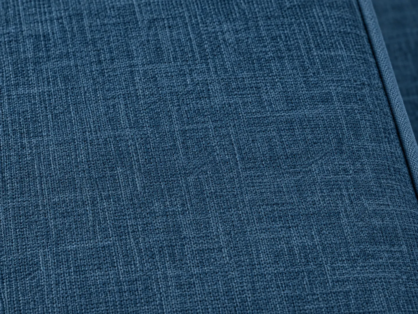 Divano Astra blu, dettaglio del rivestimento Divano Astra blu, dettaglio del rivestimento