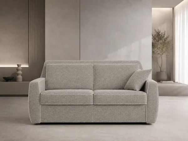 Divano Astra grigio, vista frontale