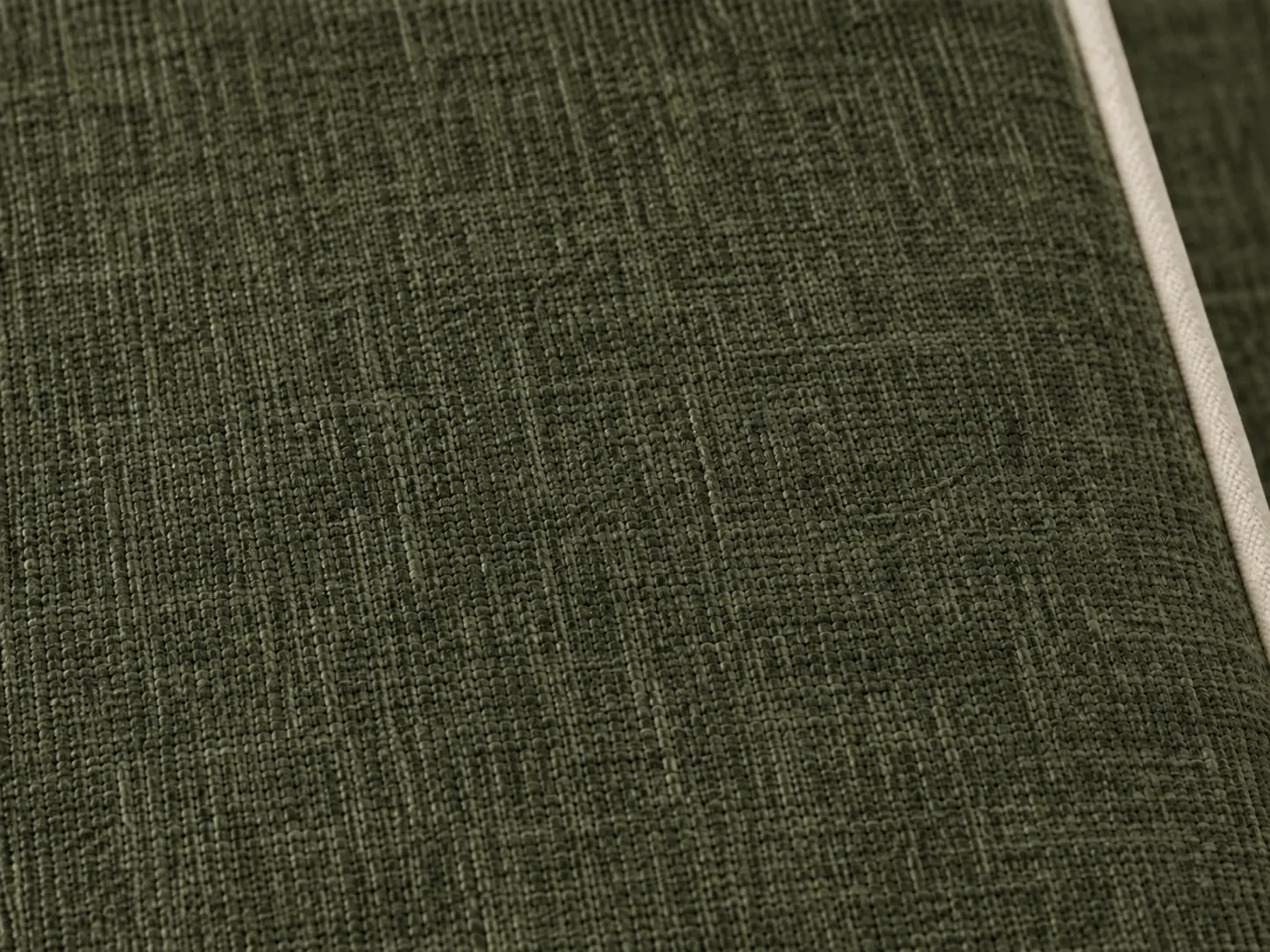 Divano Astra verde, dettaglio del rivestimento Divano Astra verde, dettaglio del rivestimento