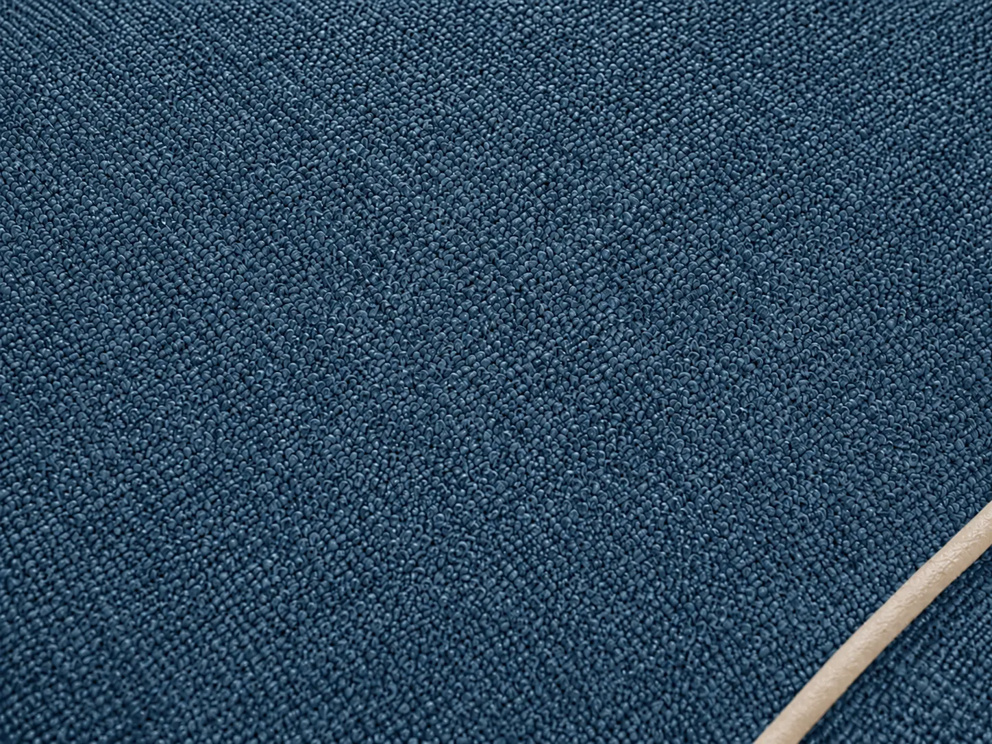 Divano Cassia blu, dettaglio del rivestimento Divano Cassia blu, dettaglio del rivestimento