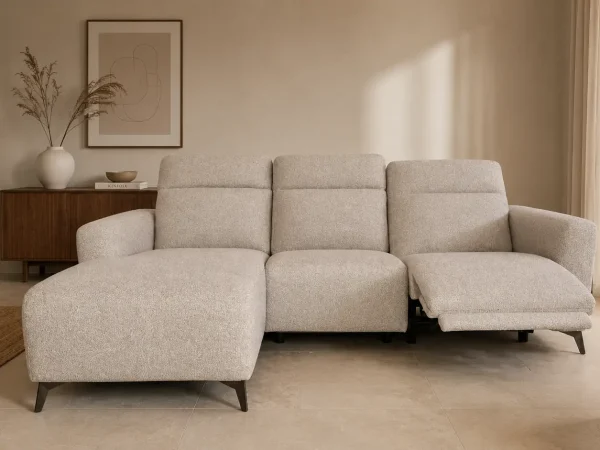 Samuel Divano tre posti con chaise longue e recliner elettrico - foto 2 di 5