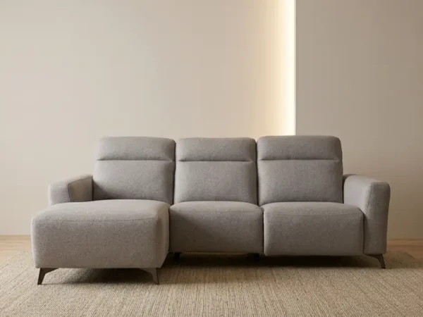 Samuel Divano tre posti con chaise longue e recliner elettrico - foto 1 di 5