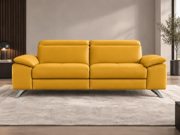 Divano Genius giallo, vista frontale