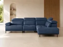 Divano Linus blu, vista frontale