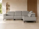 Divano Linus grigio, vista frontale