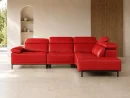 Divano Linus rosso, vista frontale