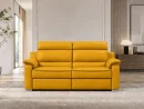 Divano Mercury giallo, vista frontale