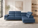 Divano Opera blu, vista frontale