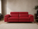 Divano Oscar rosso, vista frontale