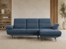 Divano Toro blu, vista frontale