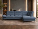 Divano Athena blu, vista frontale