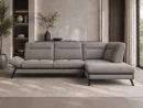 Divano Athena grigio, vista frontale