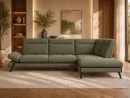 Divano Athena verde, vista frontale